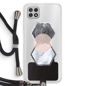 CaseCompany Creatieve toets: Samsung Galaxy A22 4G Transparant Hoesje met koord