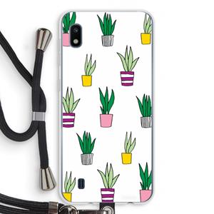CaseCompany Sanseveria: Samsung Galaxy A10 Transparant Hoesje met koord
