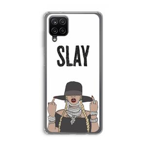 CaseCompany Slay All Day: Samsung Galaxy A12 Transparant Hoesje