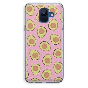 CaseCompany Dancing avocados: Samsung Galaxy A6 (2018) Transparant Hoesje