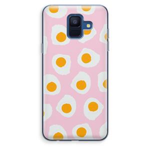 CaseCompany Dancing eggs: Samsung Galaxy A6 (2018) Transparant Hoesje