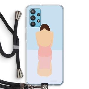 CaseCompany Mirror: Samsung Galaxy A32 4G Transparant Hoesje met koord