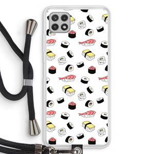 CaseCompany Sushi time: Samsung Galaxy A22 4G Transparant Hoesje met koord