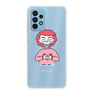 CaseCompany Hartje: Samsung Galaxy A52 Transparant Hoesje