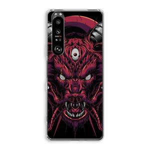CaseCompany Hell Hound and Serpents: Sony Xperia 1 III Transparant Hoesje