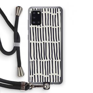 CaseCompany Moroccan stripes: Samsung Galaxy A31 Transparant Hoesje met koord