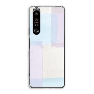 CaseCompany Square pastel: Sony Xperia 1 III Transparant Hoesje