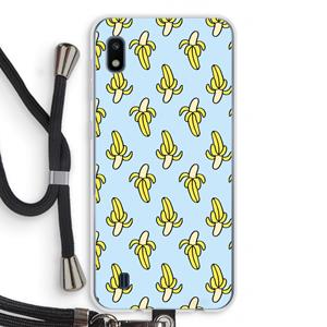 CaseCompany Bananas: Samsung Galaxy A10 Transparant Hoesje met koord