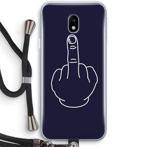 CaseCompany F**k U: Samsung Galaxy J3 (2017) Transparant Hoesje met koord