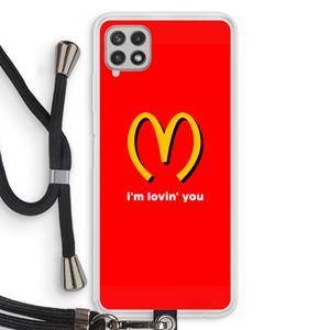 CaseCompany I'm lovin' you: Samsung Galaxy A22 4G Transparant Hoesje met koord