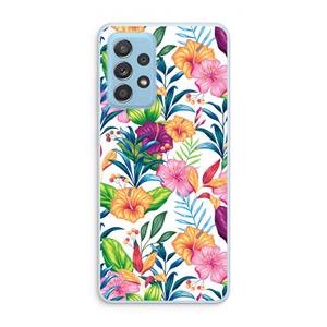 CaseCompany Tropisch 2: Samsung Galaxy A73 Transparant Hoesje