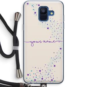 CaseCompany Sterren: Samsung Galaxy A6 (2018) Transparant Hoesje met koord