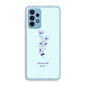 CaseCompany Bloom with grace: Samsung Galaxy A52 Transparant Hoesje