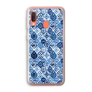 CaseCompany Blauw motief: Samsung Galaxy A20e Transparant Hoesje