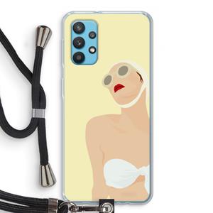 CaseCompany Summer: Samsung Galaxy A32 4G Transparant Hoesje met koord