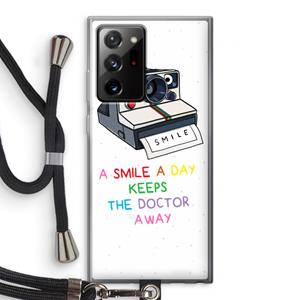 CaseCompany Smile: Samsung Galaxy Note 20 Ultra / Note 20 Ultra 5G Transparant Hoesje met koord