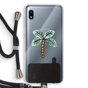 CaseCompany Palmboom: Samsung Galaxy A10 Transparant Hoesje met koord
