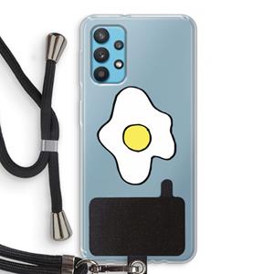 CaseCompany Spiegelei: Samsung Galaxy A32 4G Transparant Hoesje met koord