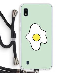 CaseCompany Spiegelei: Samsung Galaxy A10 Transparant Hoesje met koord