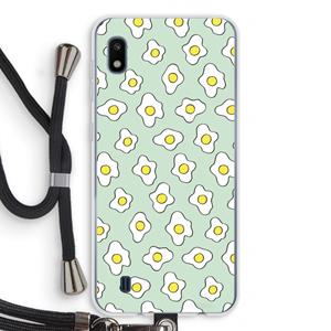 CaseCompany Spiegeleitjes: Samsung Galaxy A10 Transparant Hoesje met koord