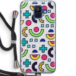 CaseCompany 8-bit N°6: Samsung Galaxy A6 (2018) Transparant Hoesje met koord
