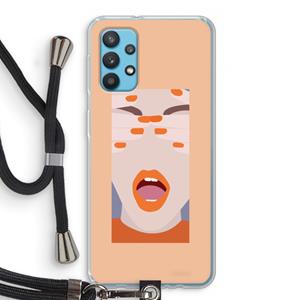 CaseCompany Surprise: Samsung Galaxy A32 4G Transparant Hoesje met koord