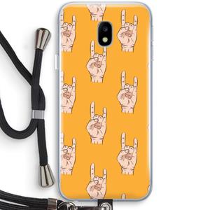 CaseCompany Rock: Samsung Galaxy J3 (2017) Transparant Hoesje met koord
