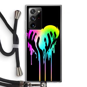 CaseCompany Hold My Heart: Samsung Galaxy Note 20 Ultra / Note 20 Ultra 5G Transparant Hoesje met koord