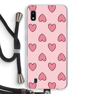 CaseCompany Ondersteboven verliefd: Samsung Galaxy A10 Transparant Hoesje met koord