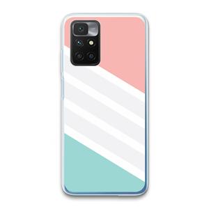 CaseCompany Strepen pastel: Xiaomi Redmi 10 Transparant Hoesje