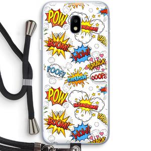 CaseCompany Pow Smack: Samsung Galaxy J3 (2017) Transparant Hoesje met koord