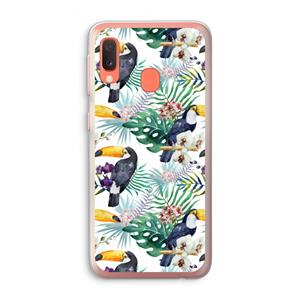 CaseCompany Tukans: Samsung Galaxy A20e Transparant Hoesje