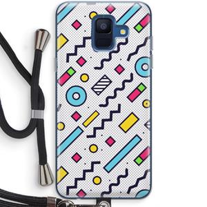 CaseCompany 8-bit N°8: Samsung Galaxy A6 (2018) Transparant Hoesje met koord