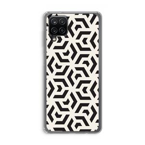 CaseCompany Crazy pattern: Samsung Galaxy A12 Transparant Hoesje