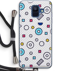 CaseCompany 8-bit N°9: Samsung Galaxy A6 (2018) Transparant Hoesje met koord