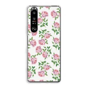 CaseCompany Kleine roosjes: Sony Xperia 1 III Transparant Hoesje