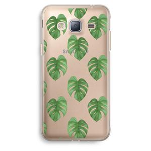 CaseCompany Monstera leaves: Samsung Galaxy J3 (2016) Transparant Hoesje