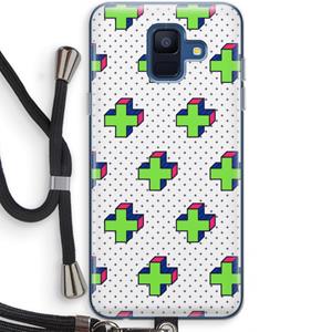 CaseCompany 8-bit N°10: Samsung Galaxy A6 (2018) Transparant Hoesje met koord