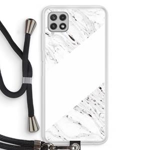 CaseCompany Biggest stripe: Samsung Galaxy A22 4G Transparant Hoesje met koord