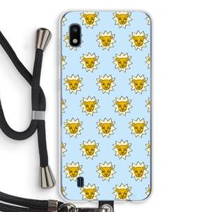 CaseCompany Leeuwenkoppen: Samsung Galaxy A10 Transparant Hoesje met koord