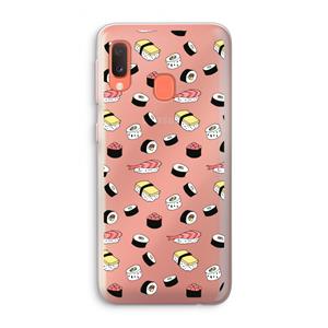 CaseCompany Sushi time: Samsung Galaxy A20e Transparant Hoesje
