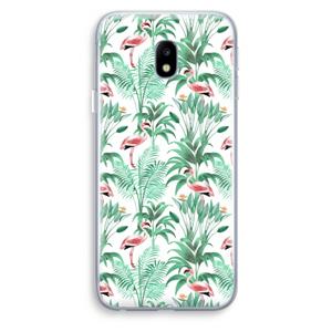 CaseCompany Flamingo bladeren: Samsung Galaxy J3 (2017) Transparant Hoesje