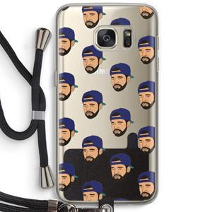 CaseCompany Drake Away: Samsung Galaxy S7 Transparant Hoesje met koord
