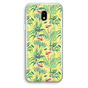 CaseCompany Flamingo party: Samsung Galaxy J3 (2017) Transparant Hoesje