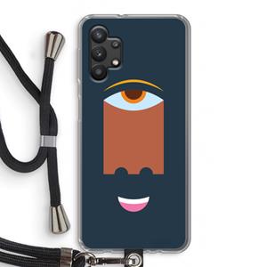CaseCompany Mono M: Samsung Galaxy A32 5G Transparant Hoesje met koord