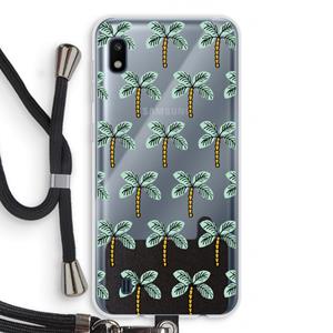 CaseCompany Paradise: Samsung Galaxy A10 Transparant Hoesje met koord