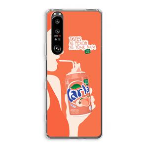 CaseCompany Peach please!: Sony Xperia 1 III Transparant Hoesje