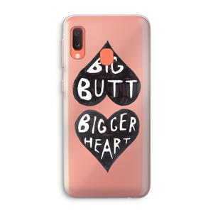 CaseCompany Big butt bigger heart: Samsung Galaxy A20e Transparant Hoesje