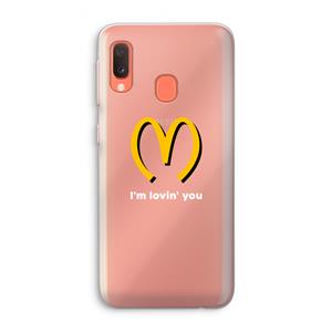 CaseCompany I'm lovin' you: Samsung Galaxy A20e Transparant Hoesje