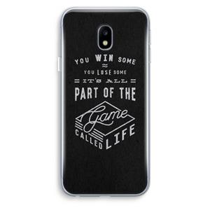 CaseCompany Life: Samsung Galaxy J3 (2017) Transparant Hoesje